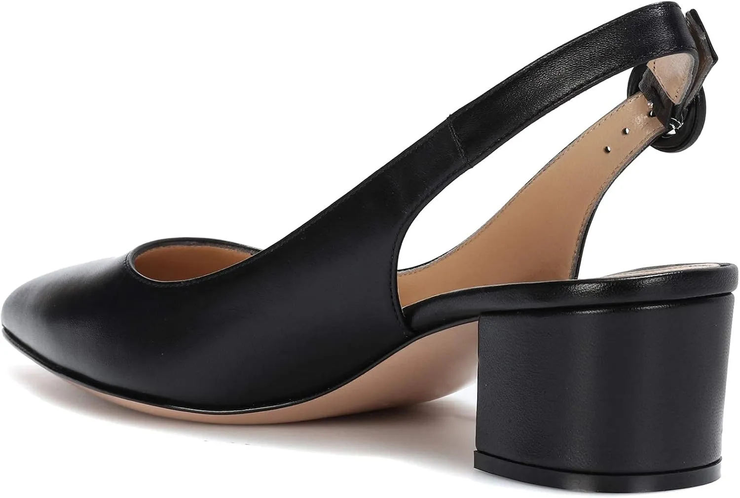 Eldof Pointed Toe Pumps,Slingback Ankle Buckle Chic Pumps,Classy Block Heel 2" Heel for Office Dress