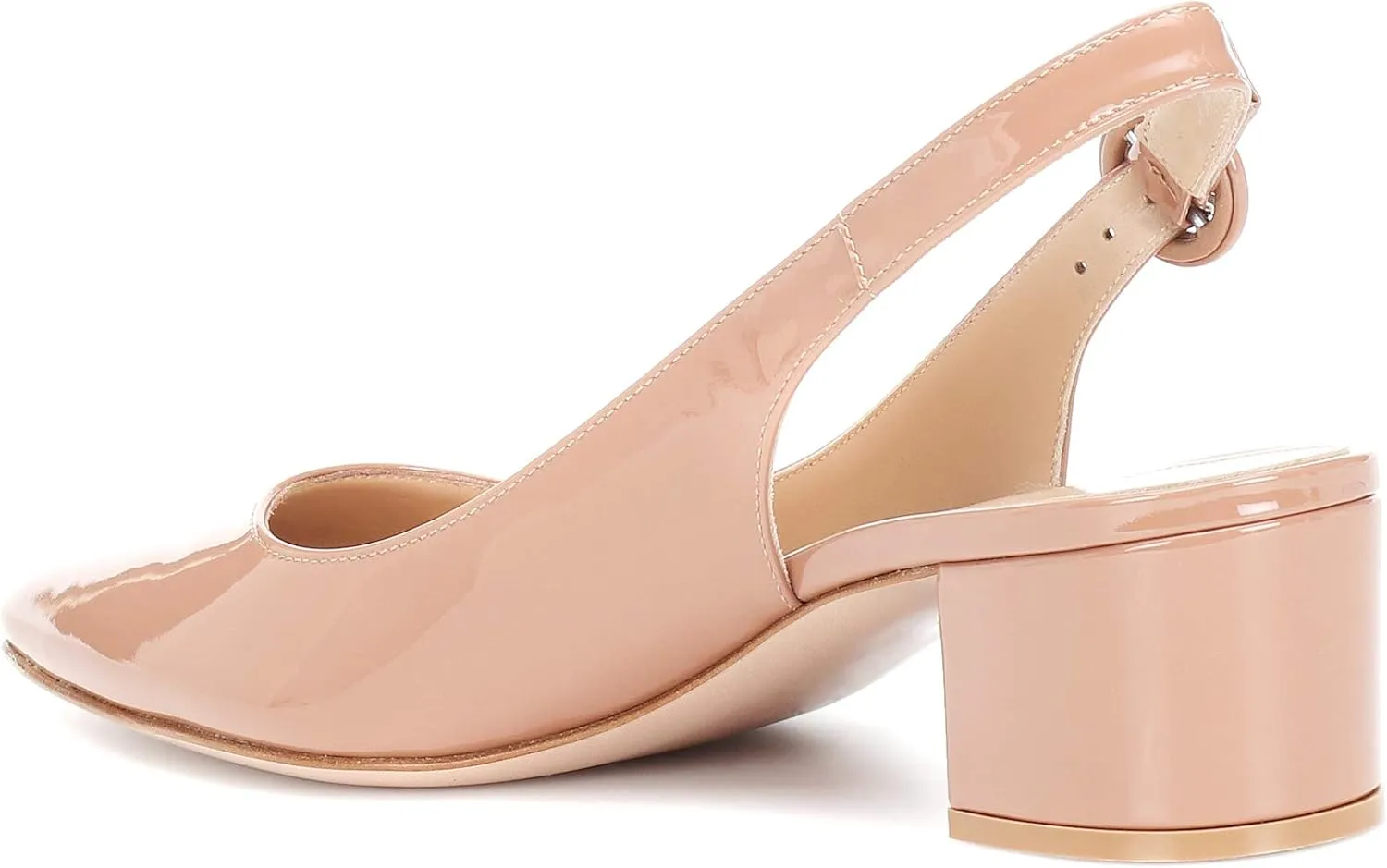 Eldof Pointed Toe Pumps,Slingback Ankle Buckle Chic Pumps,Classy Block Heel 2" Heel for Office Dress