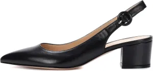 Eldof Pointed Toe Pumps,Slingback Ankle Buckle Chic Pumps,Classy Block Heel 2" Heel for Office Dress