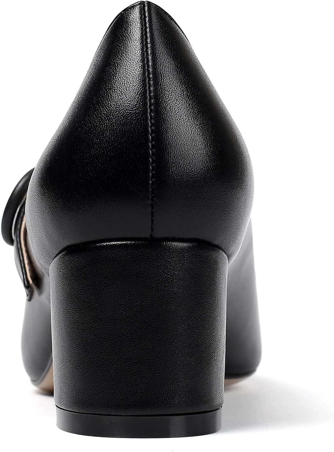 Eldof Women's Block Heels Chic Mary Jane Pointed Toe Chunky Pumps Dressy Office Wedding Shoes 2 Inches