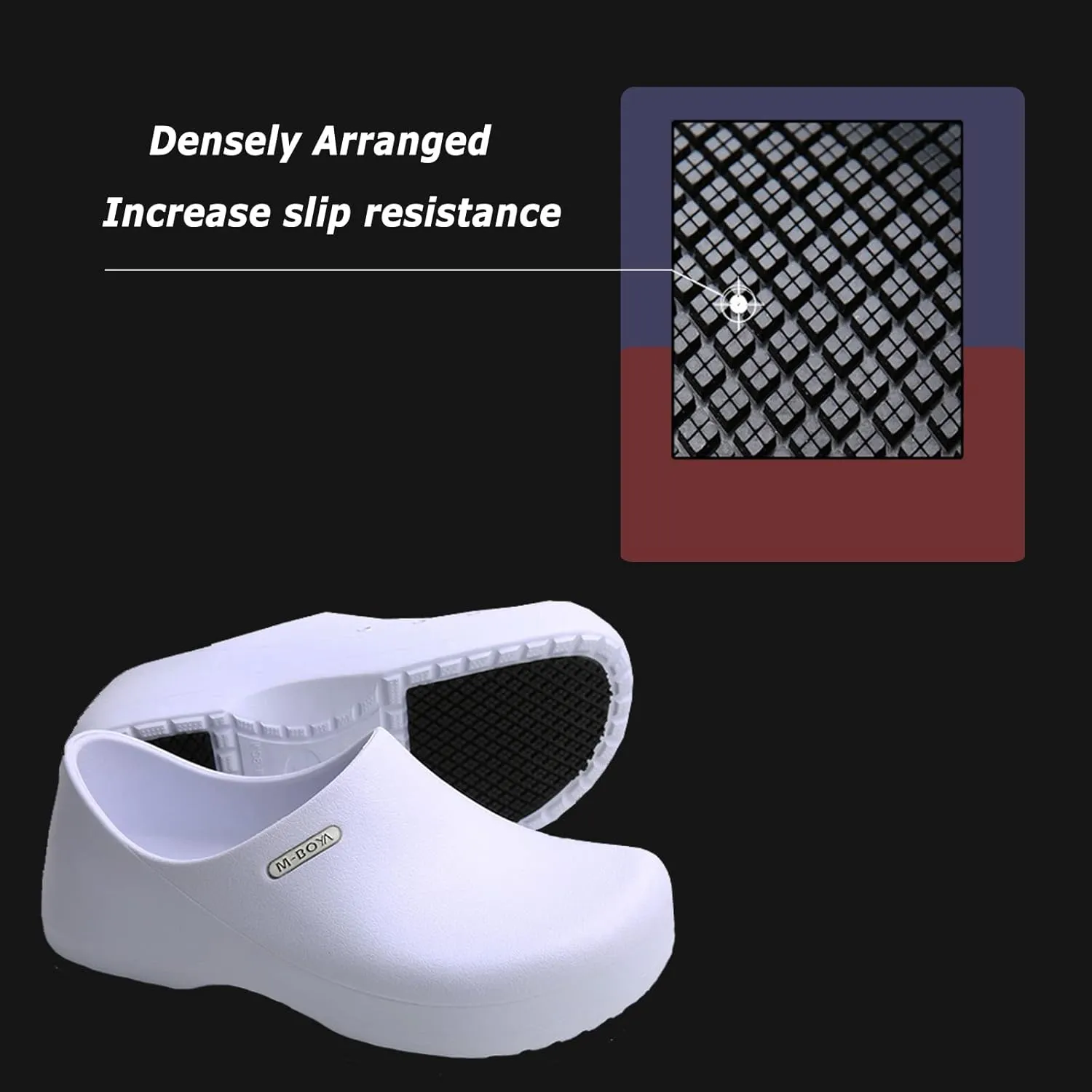 Eliogn Men's and Women's Slip-Resistant Work Shoes Professional Oil Water Resistant Nursing Chef Shoes