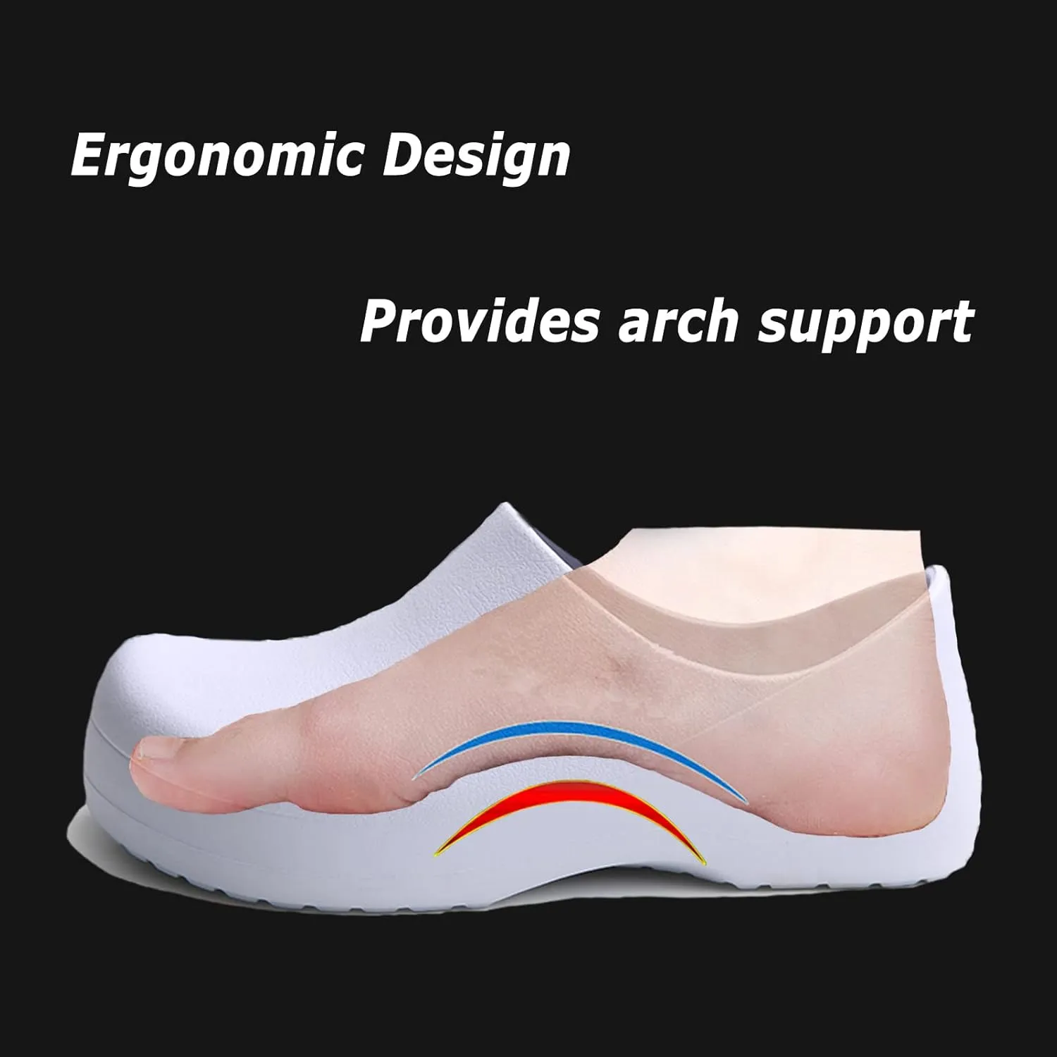 Eliogn Men's and Women's Slip-Resistant Work Shoes Professional Oil Water Resistant Nursing Chef Shoes