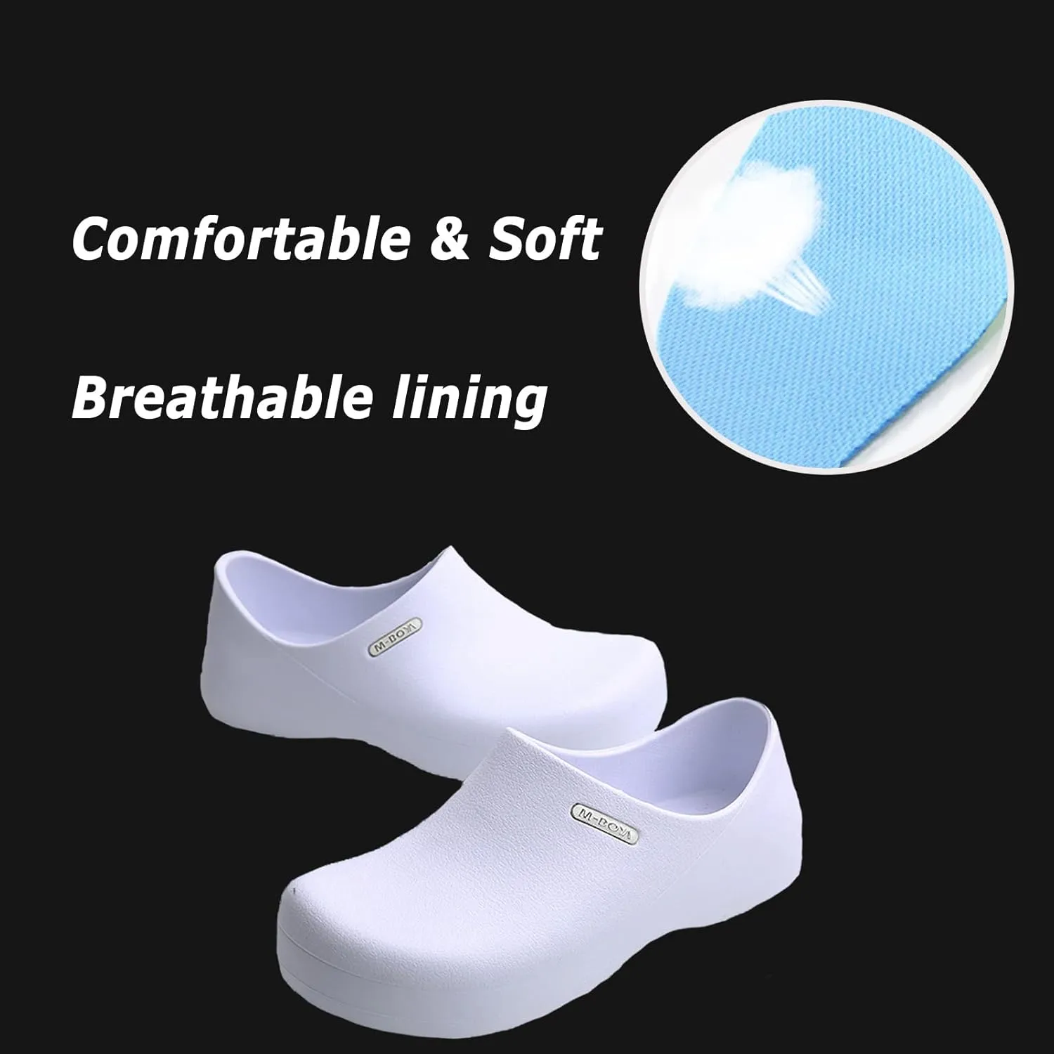 Eliogn Men's and Women's Slip-Resistant Work Shoes Professional Oil Water Resistant Nursing Chef Shoes