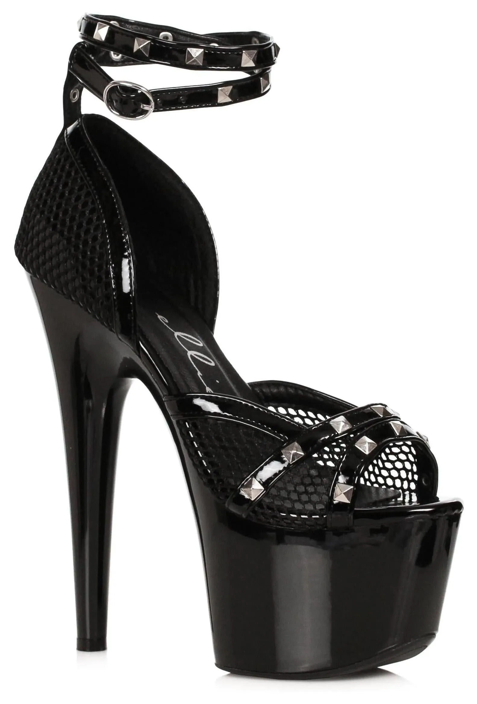 Ellie 709-SLEEK 7" Platform with Studded Ankle Strap