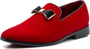Enzo Romeo Men's Fashion Formal Tuxedo Slip On Loafer Velvet Dress Shoes SKO03