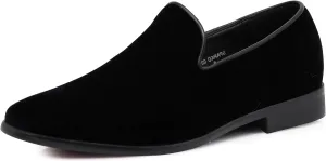 Enzo Romeo Men's Fashion Formal Tuxedo Slip On Loafer Velvet Dress Shoes SKO03