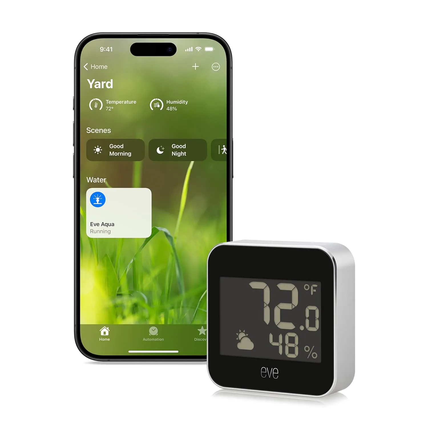 Eve Weather (Matter) – Smart Weather Station for Temperature, Humidity, Weather Trend, IPX4 Water Resistance, Display, Wireless, Siri Voice Access, Requires Thread Border Router