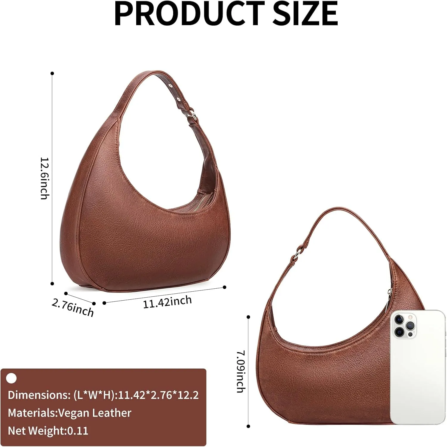 FALAN MULE Shoulder Bag for Women Trendy Leather Hobo Handbags