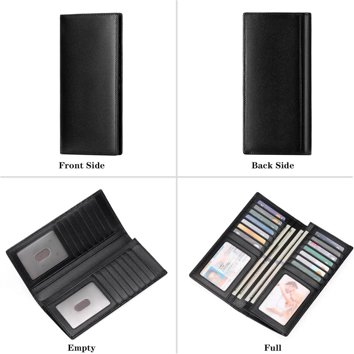 FALAN MULE Wallets for Men Genuine Leather RFID Blocking Slim Mens Wallet Bifold Credit Card Holder for Men