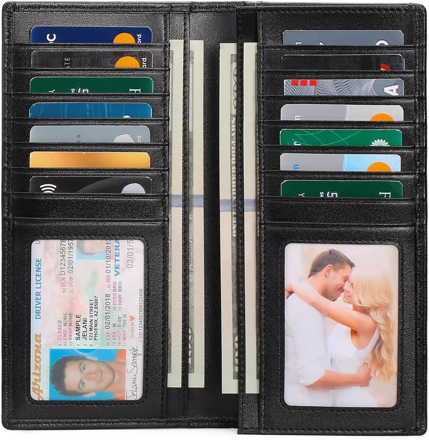 FALAN MULE Wallets for Men Genuine Leather RFID Blocking Slim Mens Wallet Bifold Credit Card Holder for Men