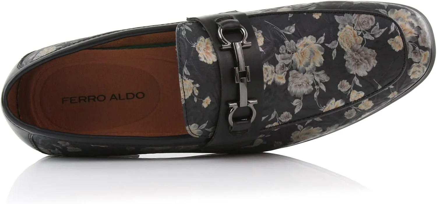 Ferro Aldo Demitri MFA19683 Classic Moc-Toe Penny Loafers with Decorative Buckle