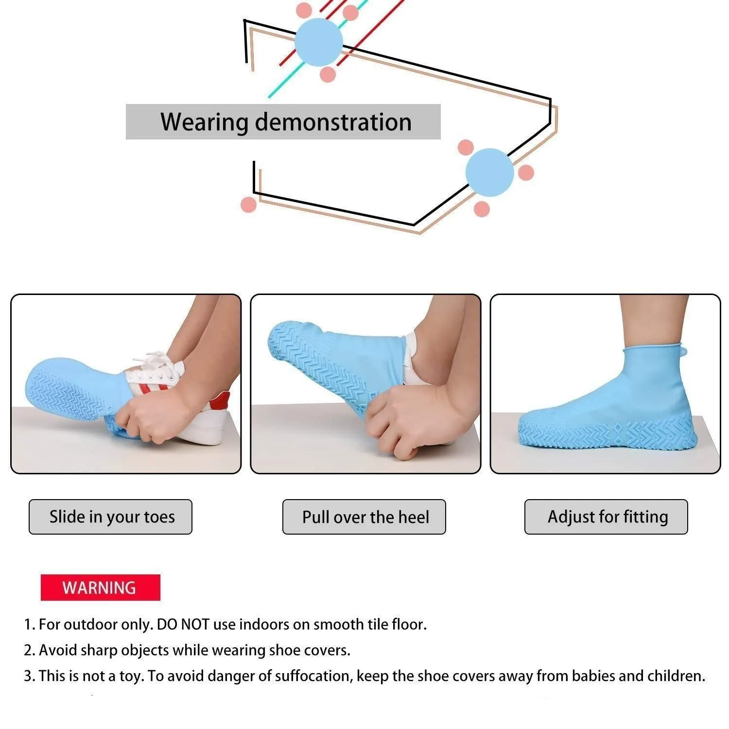 Flexible Shoe Protector - Free Size