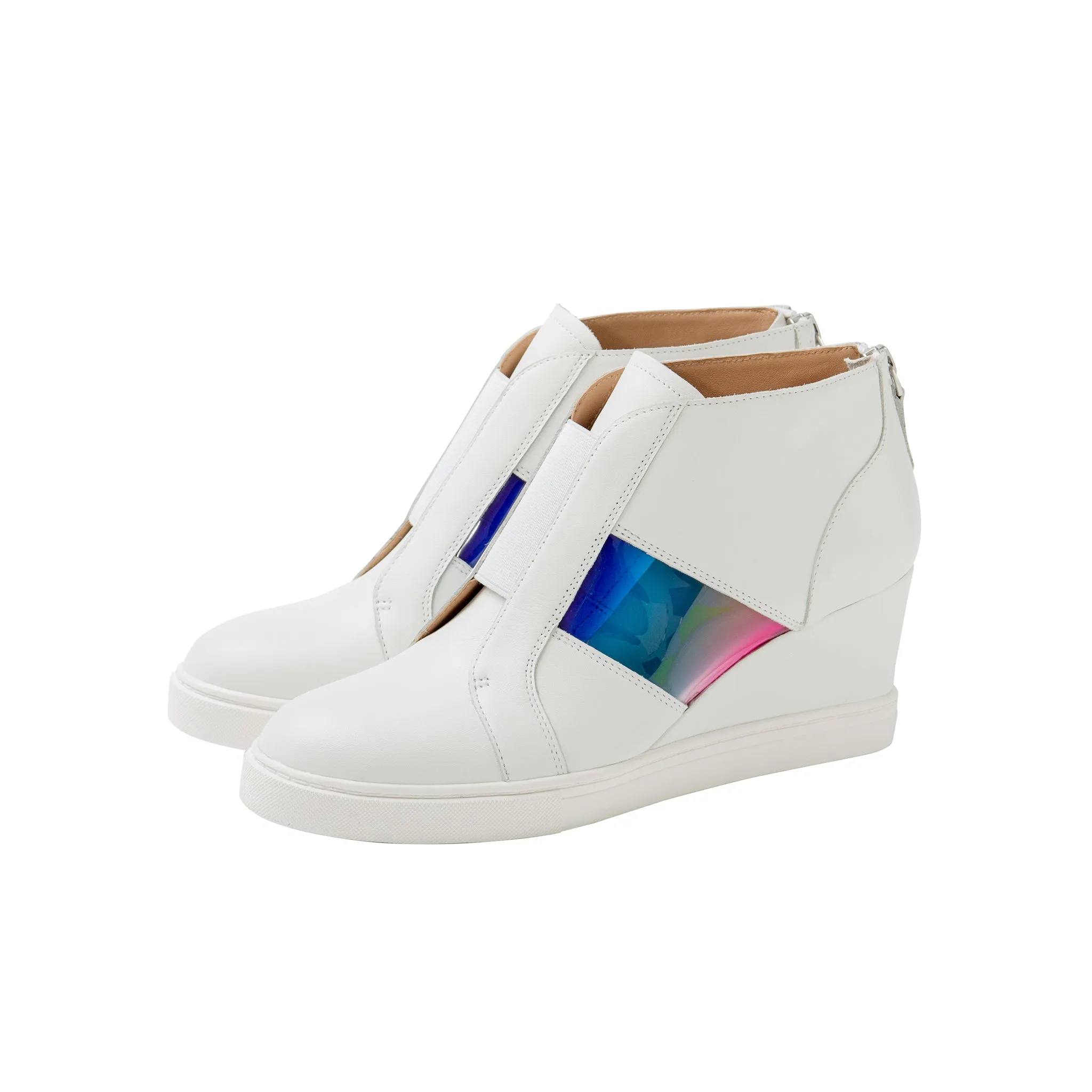 FLORENT | Sneaker Wedges with Multi-Colored Band
