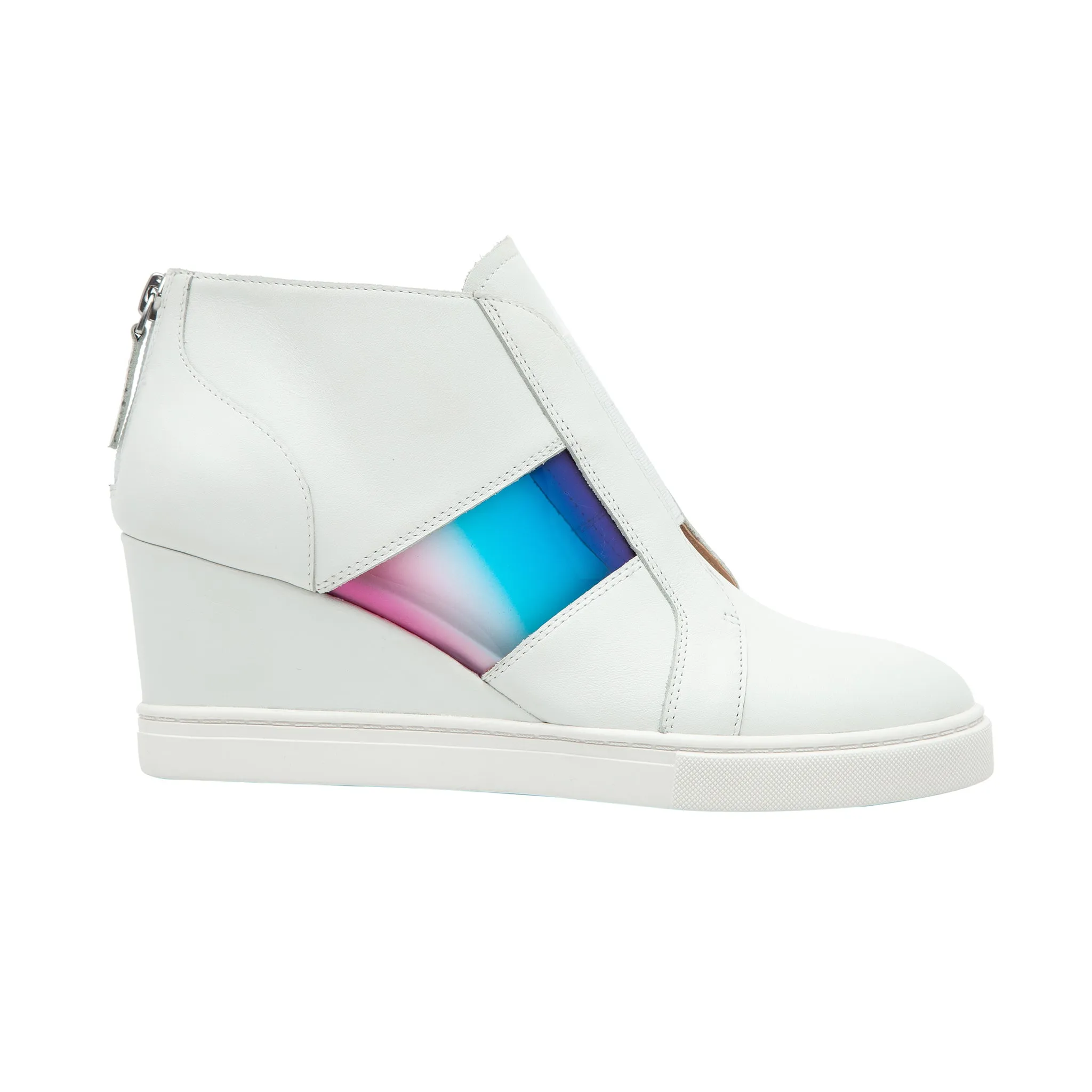 FLORENT | Sneaker Wedges with Multi-Colored Band