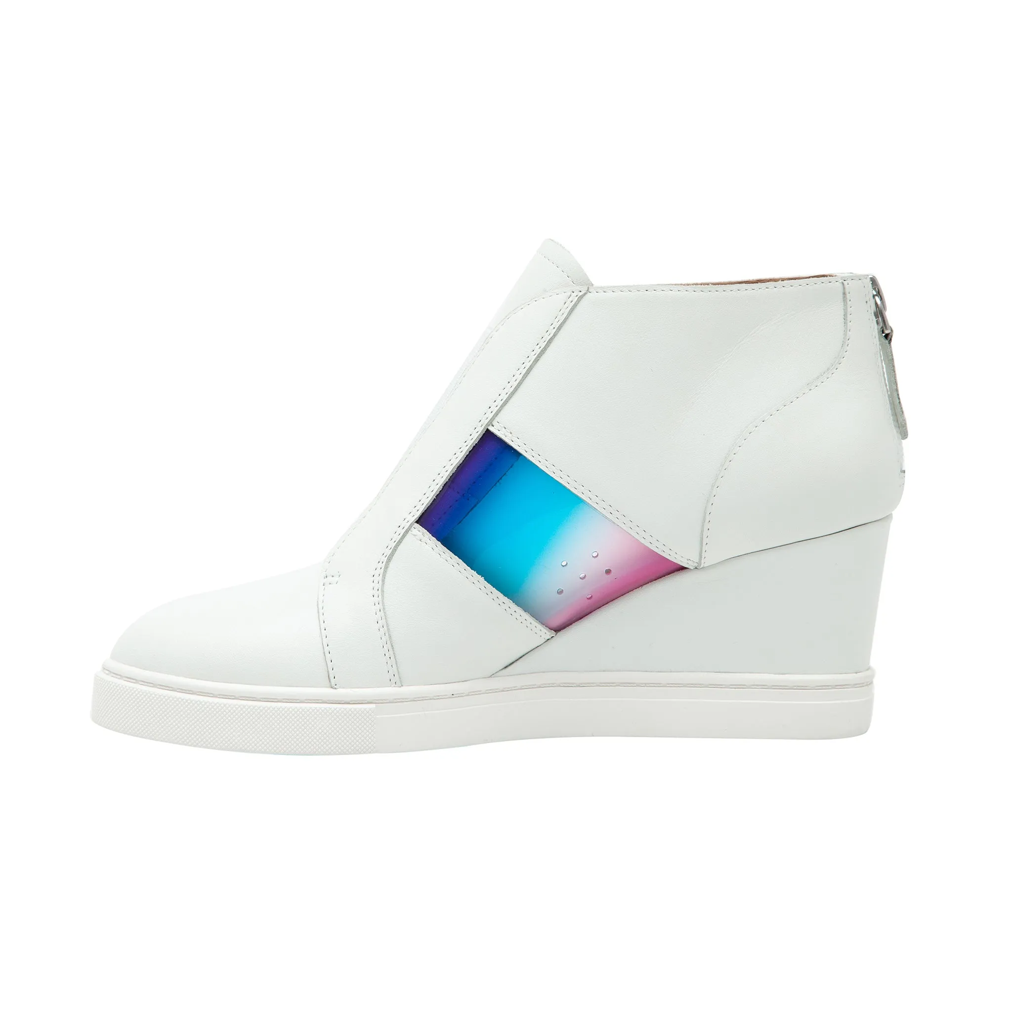 FLORENT | Sneaker Wedges with Multi-Colored Band