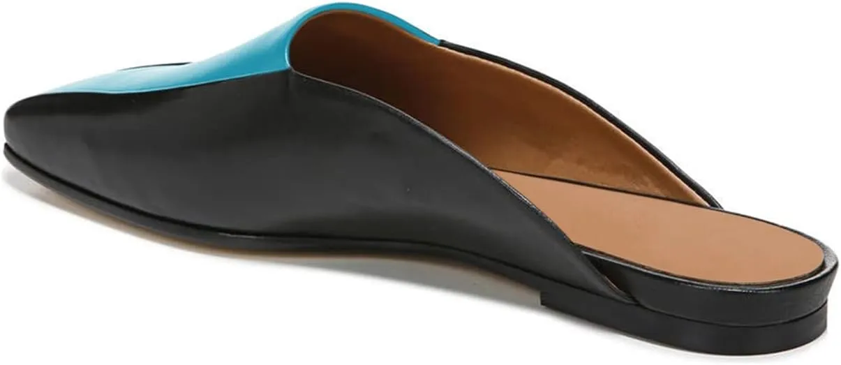 FOWT Women’s Closed Square Toe Loafers Slingback Wide Width Loafer Solid Color Low Heels Flats Mules Backless Slip On Comfort Driving Office Loafer Shoes Size 4 US