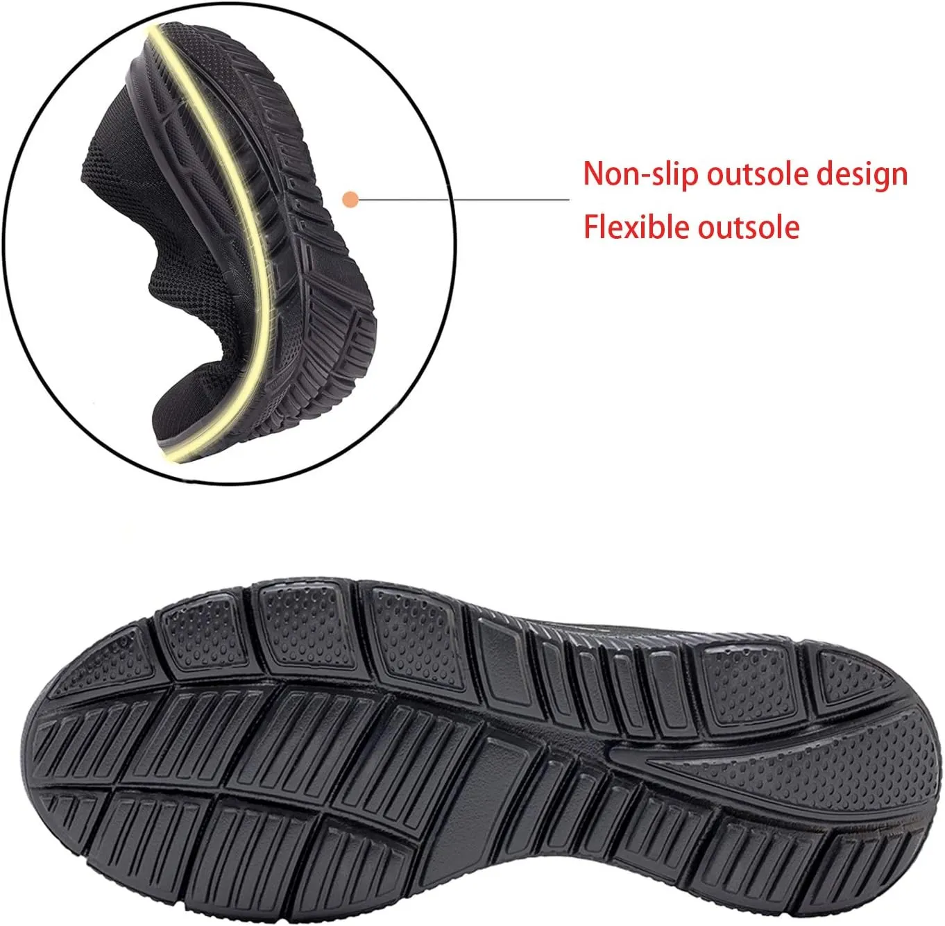 Frank Mully Men's Slip On Walking Shoes Lightweight Casual Knit Loafer Sneakers Comfortable Mesh Work Shoes Athletic Walking Shoes for Men Breathable