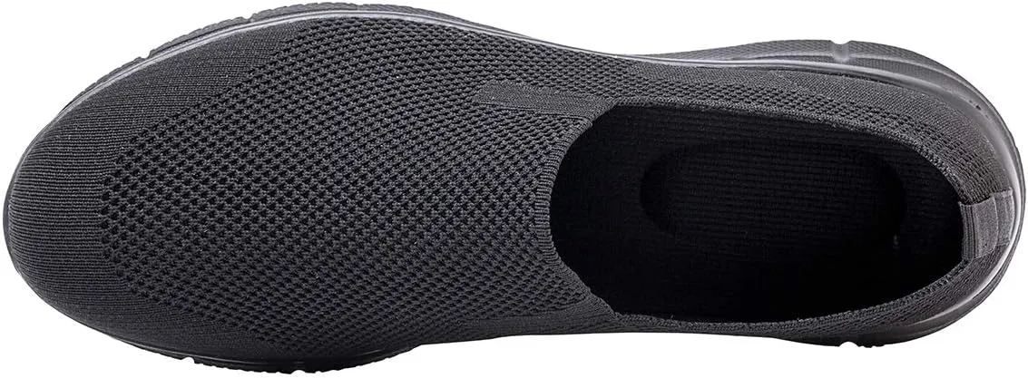 Frank Mully Men's Slip On Walking Shoes Lightweight Casual Knit Loafer Sneakers Comfortable Mesh Work Shoes Athletic Walking Shoes for Men Breathable