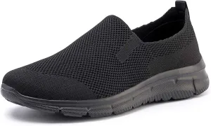Frank Mully Men's Slip On Walking Shoes Lightweight Casual Knit Loafer Sneakers Comfortable Mesh Work Shoes Athletic Walking Shoes for Men Breathable