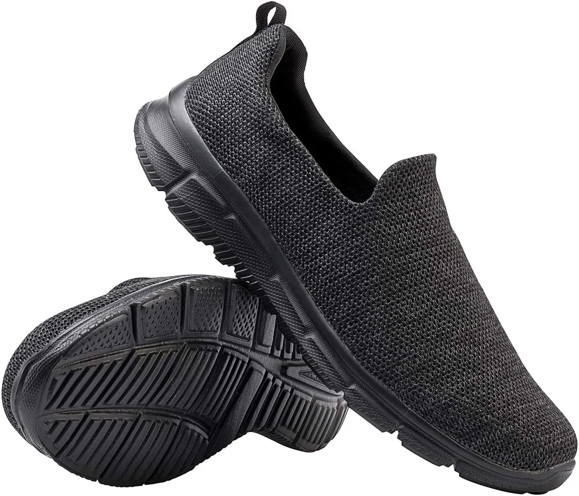 Frank Mully Men's Slip On Walking Shoes Lightweight Casual Knit Loafer Sneakers Comfortable Mesh Work Shoes Athletic Walking Shoes for Men Breathable