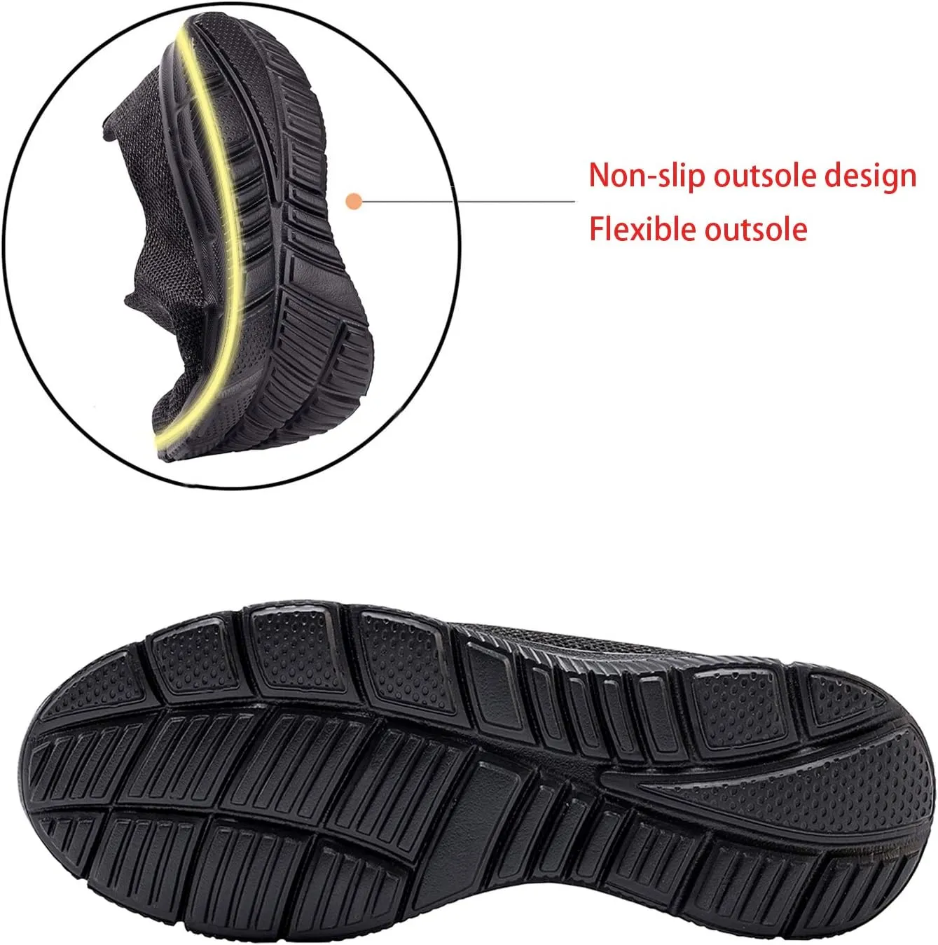 Frank Mully Men's Slip On Walking Shoes Lightweight Casual Knit Loafer Sneakers Comfortable Mesh Work Shoes Athletic Walking Shoes for Men Breathable