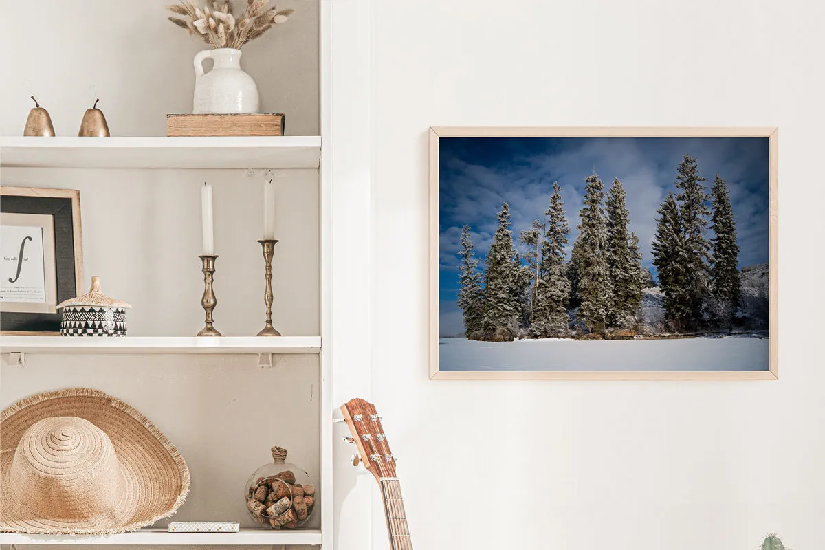 Frozen Lake Artwork: Capturing the Serenity of Half Moon Lake