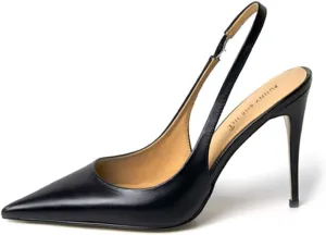 FSJ Women's Pointed Toe Stiletto Pumps Chic Slingback High Heels Slip on Ladies Party Office Dress Ladies Shoes