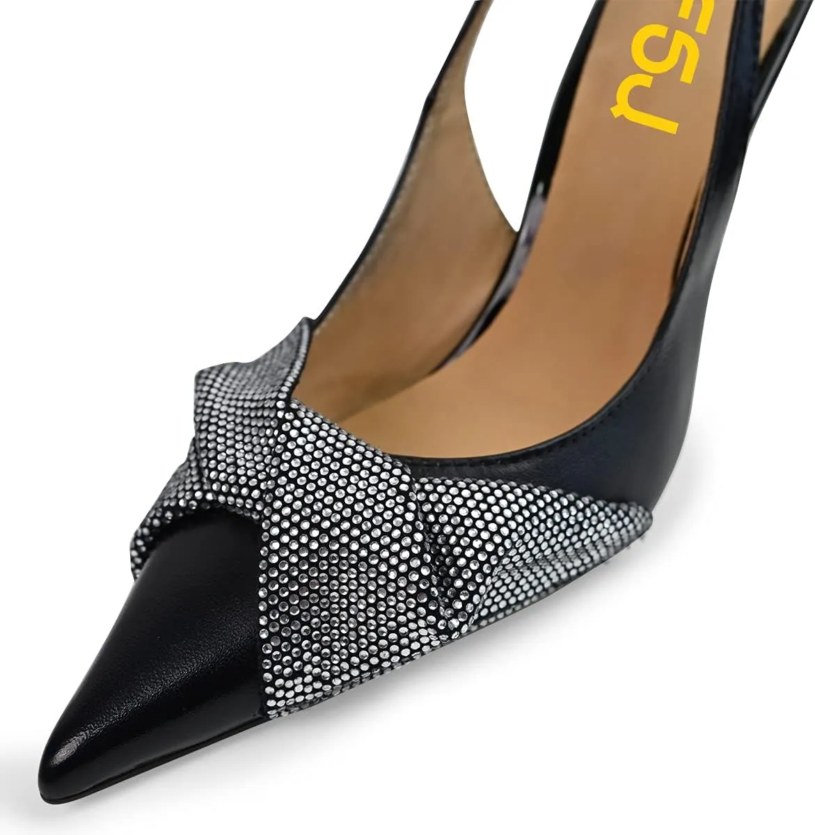FSJ Women's Pointed Toe Stiletto Pumps Chic Slingback High Heels Slip on Ladies Party Office Dress Ladies Shoes