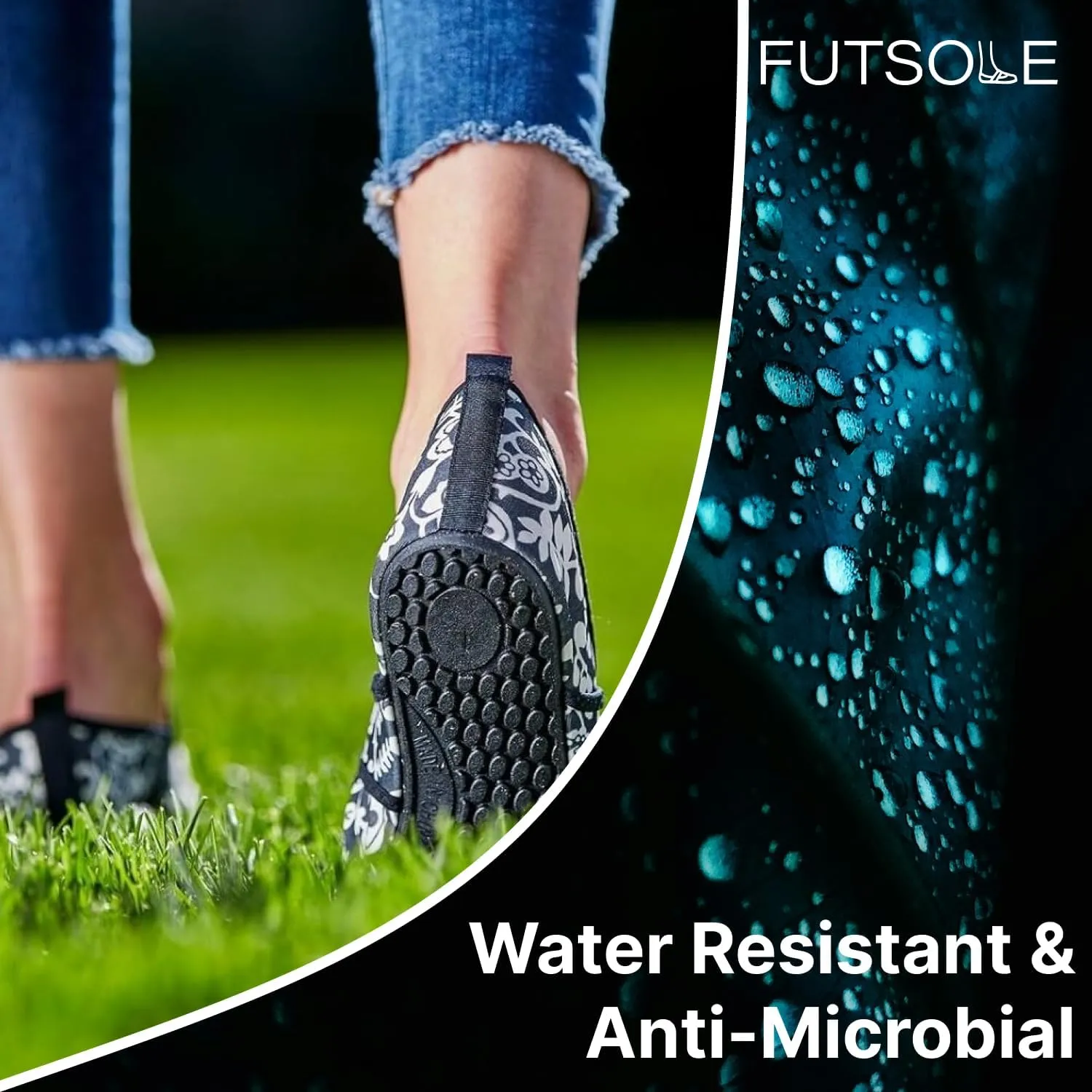 Futsole Women's Soft-Sided Shoes for Indoors/Outdoors, Foldable & Flexible Footwear for Sport, Exercise, Yoga or Travel, Dance Shoes