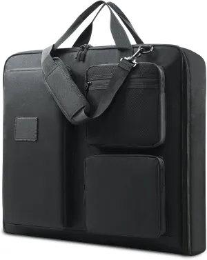Garment Bags for Travel, Premium Foldable Suit Bag for Hanging Clothes 3 in 1 Convertible Carry on Garment Bag 45”with Shoulder Strap for Business Men Women, Black