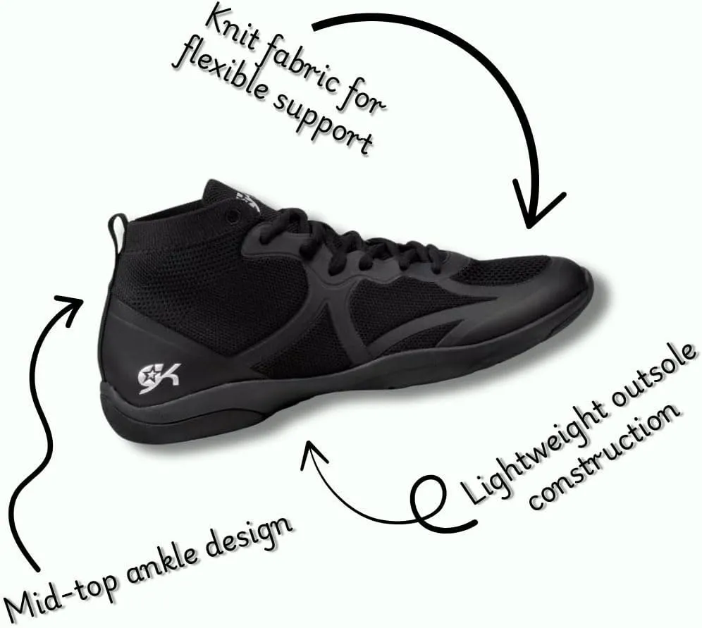 GK All-Star Cheer Hi-Flyer Mid-Top Shoe - Flexible Performance Cheerleading Sneaker - Women's Sizes