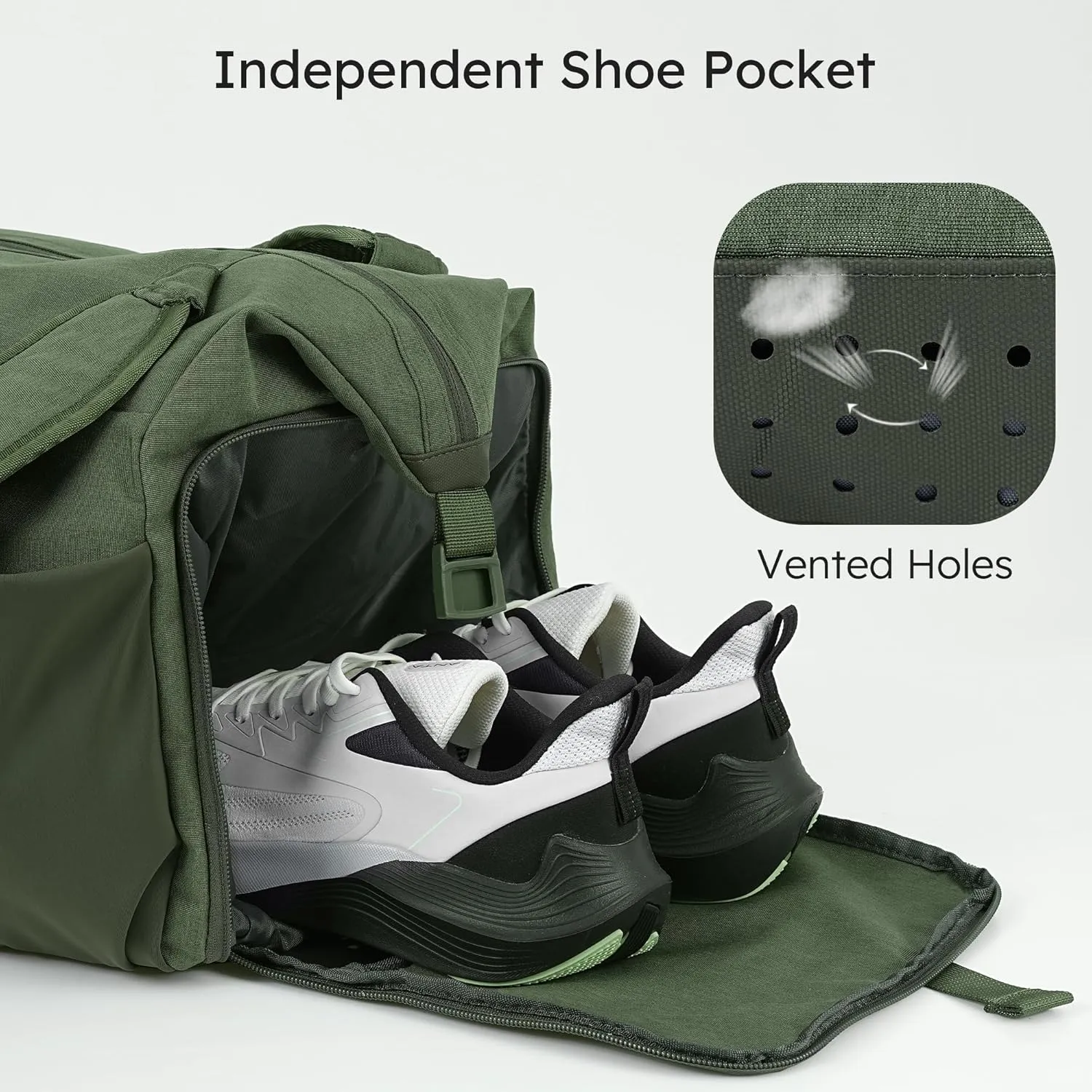 Gym Bag for Men with Shoes Compartment and Wet Pocket Convertible Duffle Bag and Gym Backpack Waterproof Sports Bags for Men with 2 Bottle Holders Weekender Overnight Bag-Dark Green