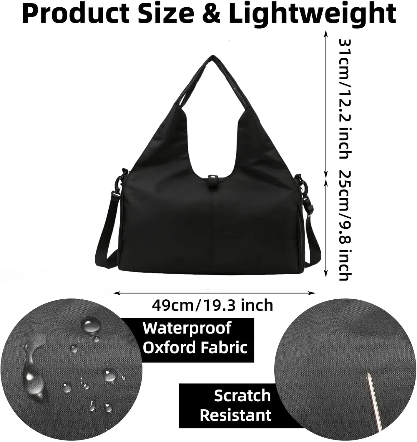 Gym Bag, Yoga Gym Bag for Women and Men, Carrying Workout Gear and Accessories, Shoe Compartment and Wet Dry Storage Pockets, Travel Duffle Bag Carry On Weekender Bag