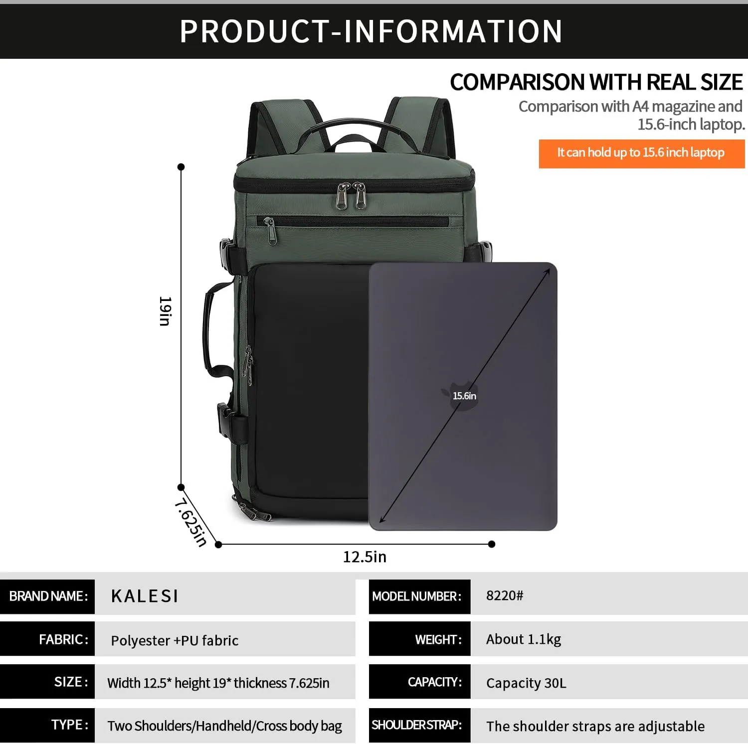 Gym Duffle Bag Backpack 4-Way Waterproof with Shoes Compartment for travel Sport Hiking laptop Business-Grey XL
