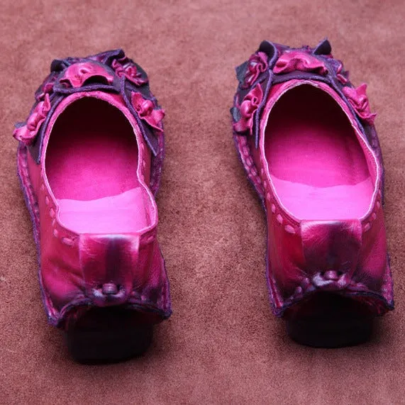 Handmade Ethnic Flowers Comfortable Retro Shoes Loafer