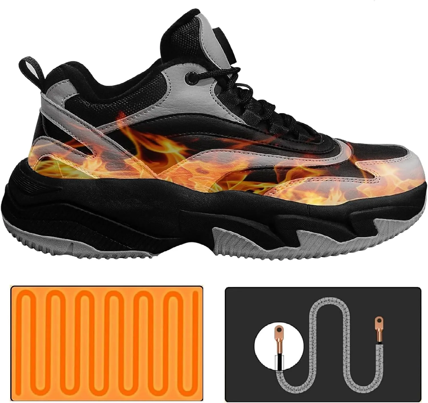 Heated Boots Men's Women's Rechargeable Electric Heating Boots Winter Waterproof Warm Snow Boots Foot Warmers