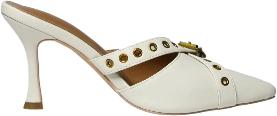 Heels for Women Pointed Closed Toe Dressy Bow Heel Vintage Heeled Mules Sexy Pointy Studded Slip On Stiletto Pump Shoes