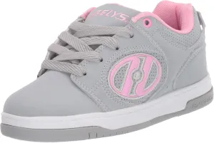 HEELYS Girl's Voyager Tennis Shoe, Grey/Light Pink, 3 Big Kid