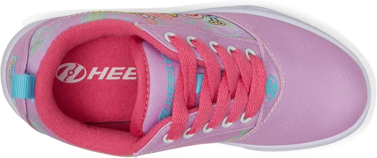 HEELYS Unisex-Child Pro 20 Spongebob (Little Big Kid/Adult) Wheeled Heel Shoe, Light Pink/Aqua, 1 Us