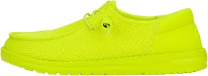 Hey Dude Men's Wally-Funk Mono Lime Punch Size 4 | Men's Shoes | Men Slip-on Loafers | Comfortable & Light-Weight