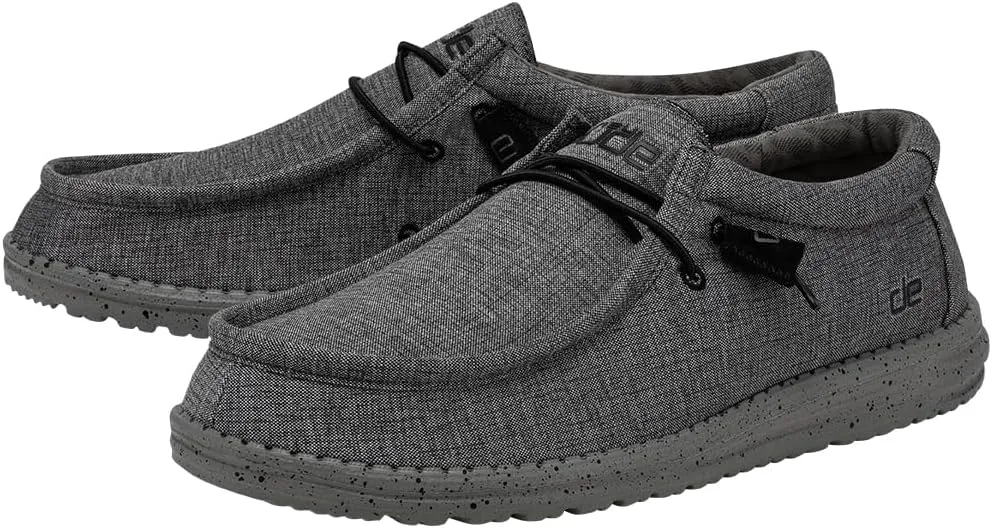 Hey Dude Men's Wally Sox | Men’s Shoes | Men's Lace Up Loafers | Comfortable & Light-Weight
