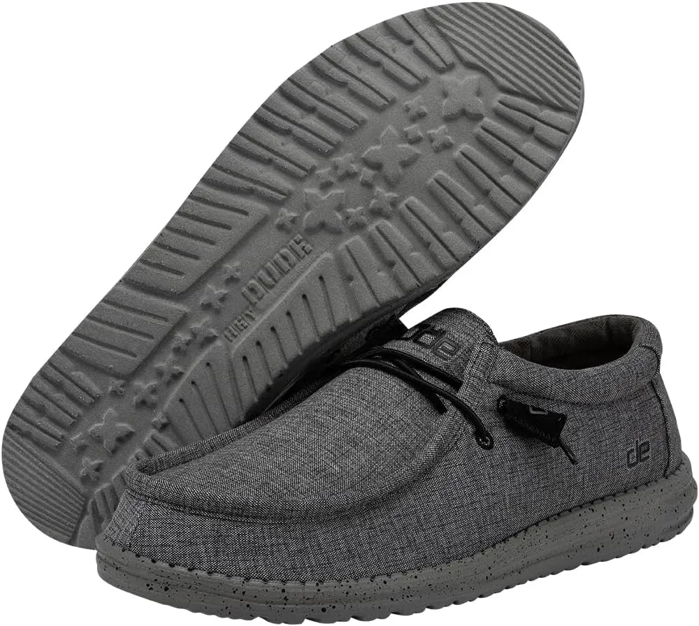 Hey Dude Men's Wally Sox | Men’s Shoes | Men's Lace Up Loafers | Comfortable & Light-Weight