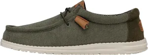 Hey Dude Wally Corduroy Olive Size 6 | Men’s Shoes | Men's Slip-on Loafers | Comfortable & Light-Weight