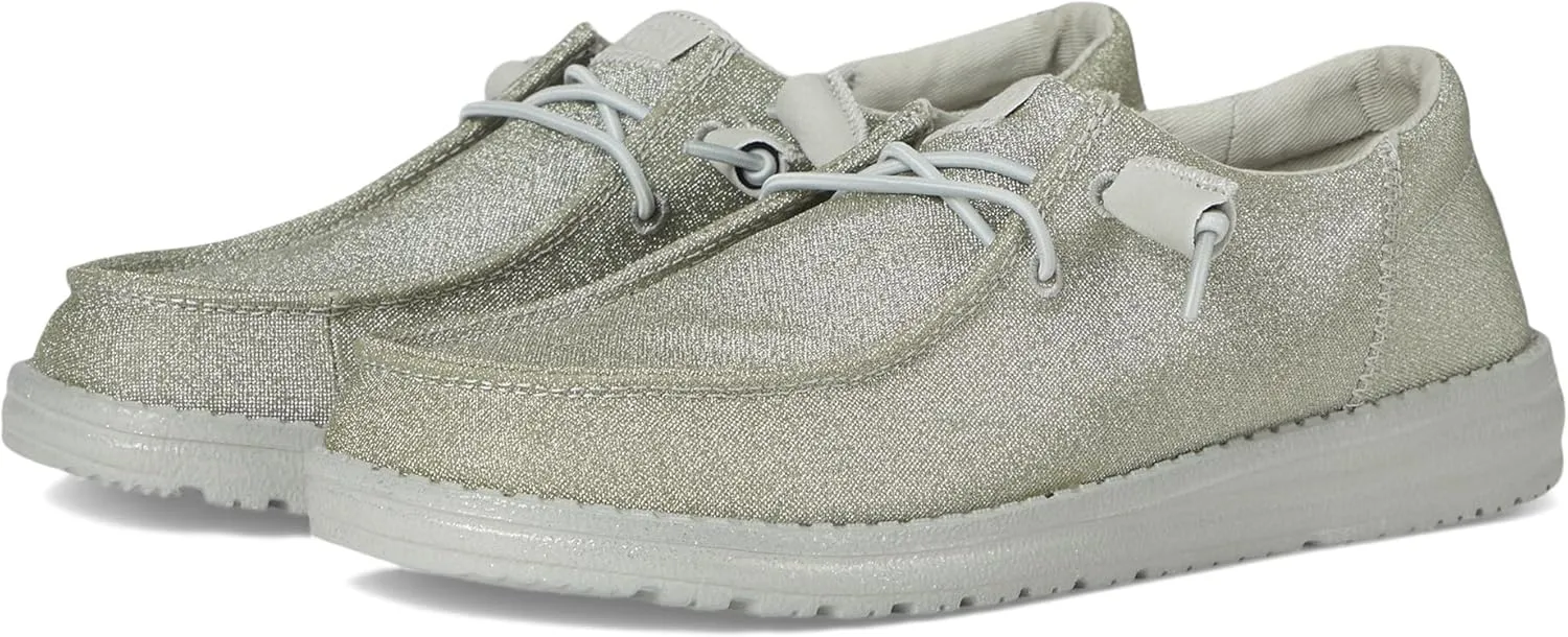 Hey Dude Women's Wendy Funk Sparkle Silver 12 Medium