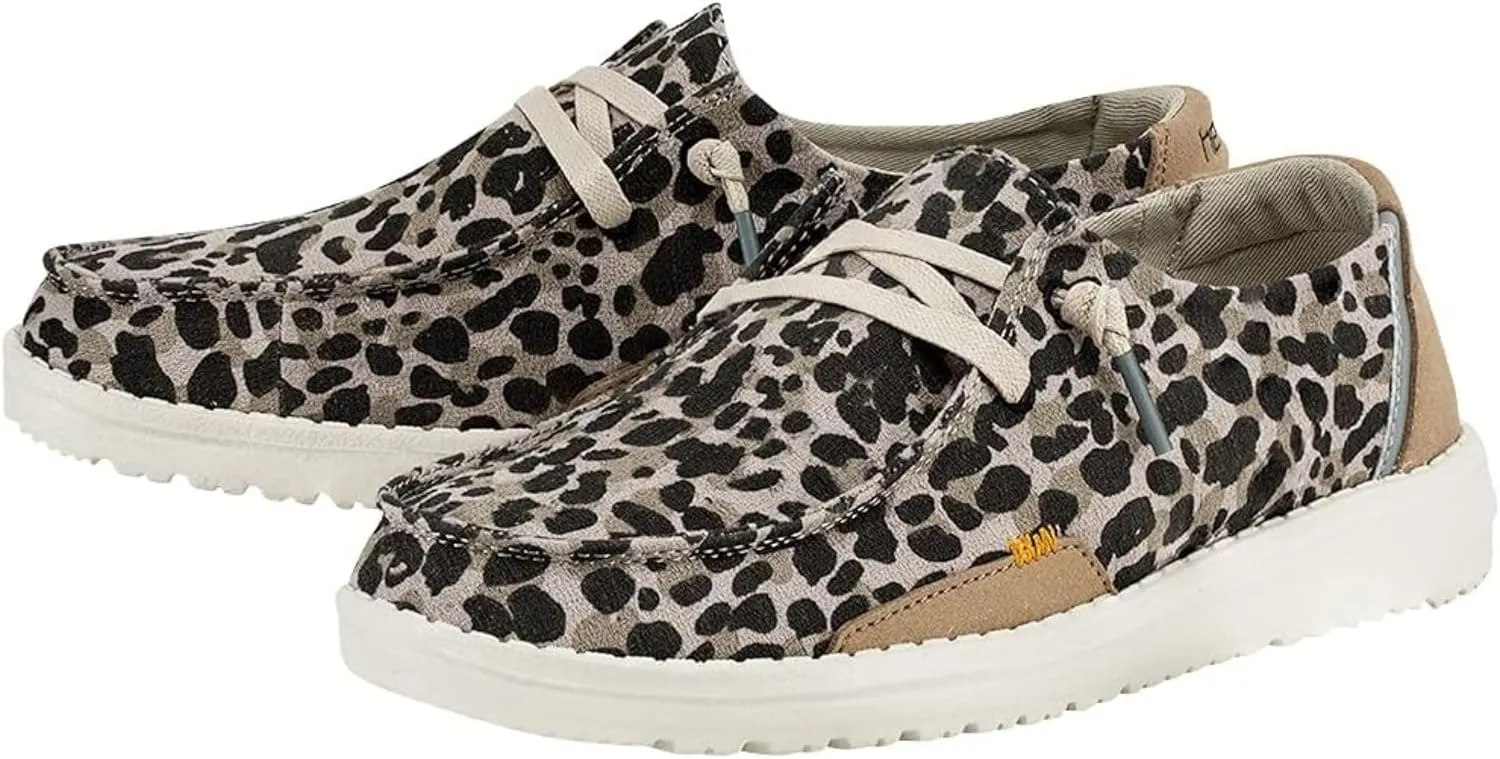 Hey Dude Women's Wendy Linen | Women’s Shoes | Women’s Lace Up Loafers | Comfortable & Light-Weight
