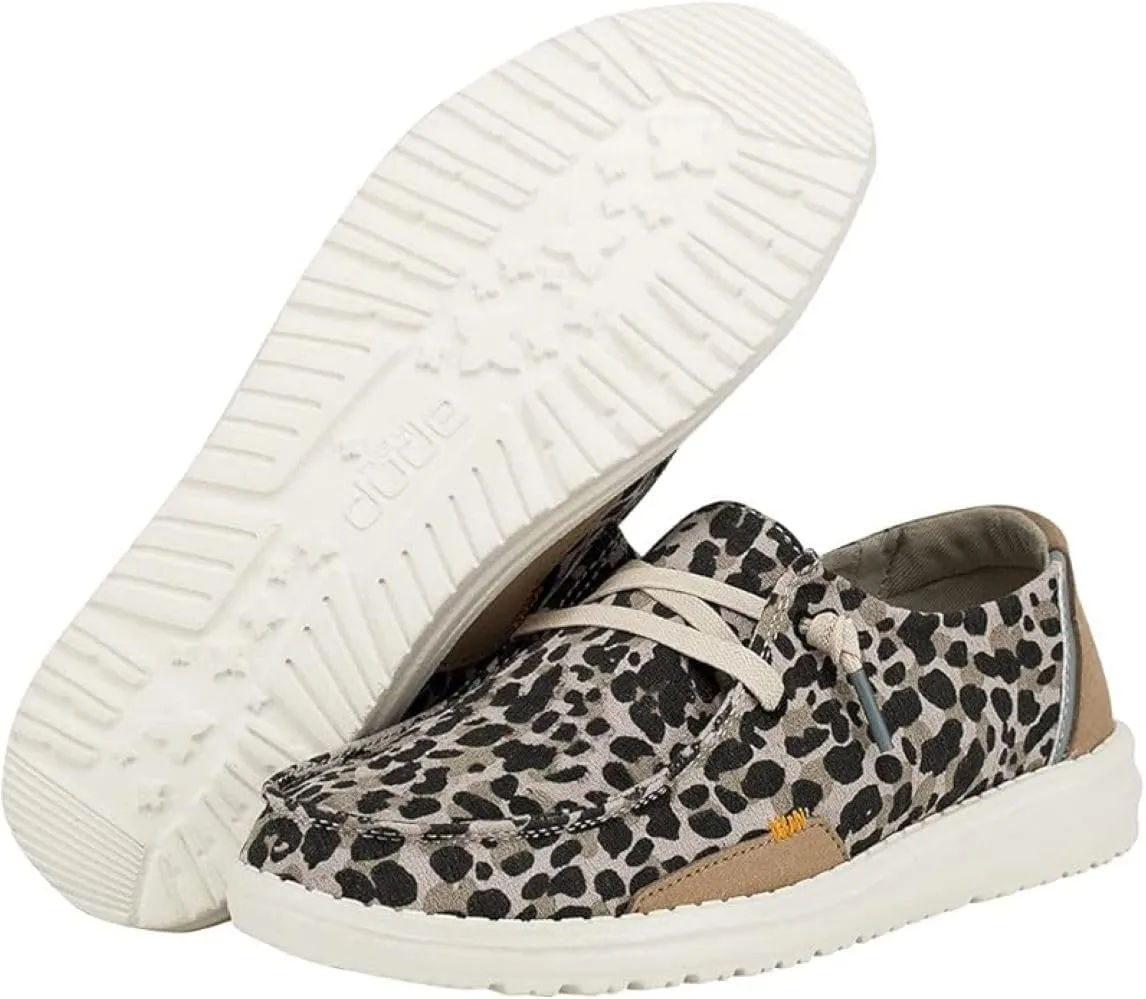 Hey Dude Women's Wendy Linen | Women’s Shoes | Women’s Lace Up Loafers | Comfortable & Light-Weight