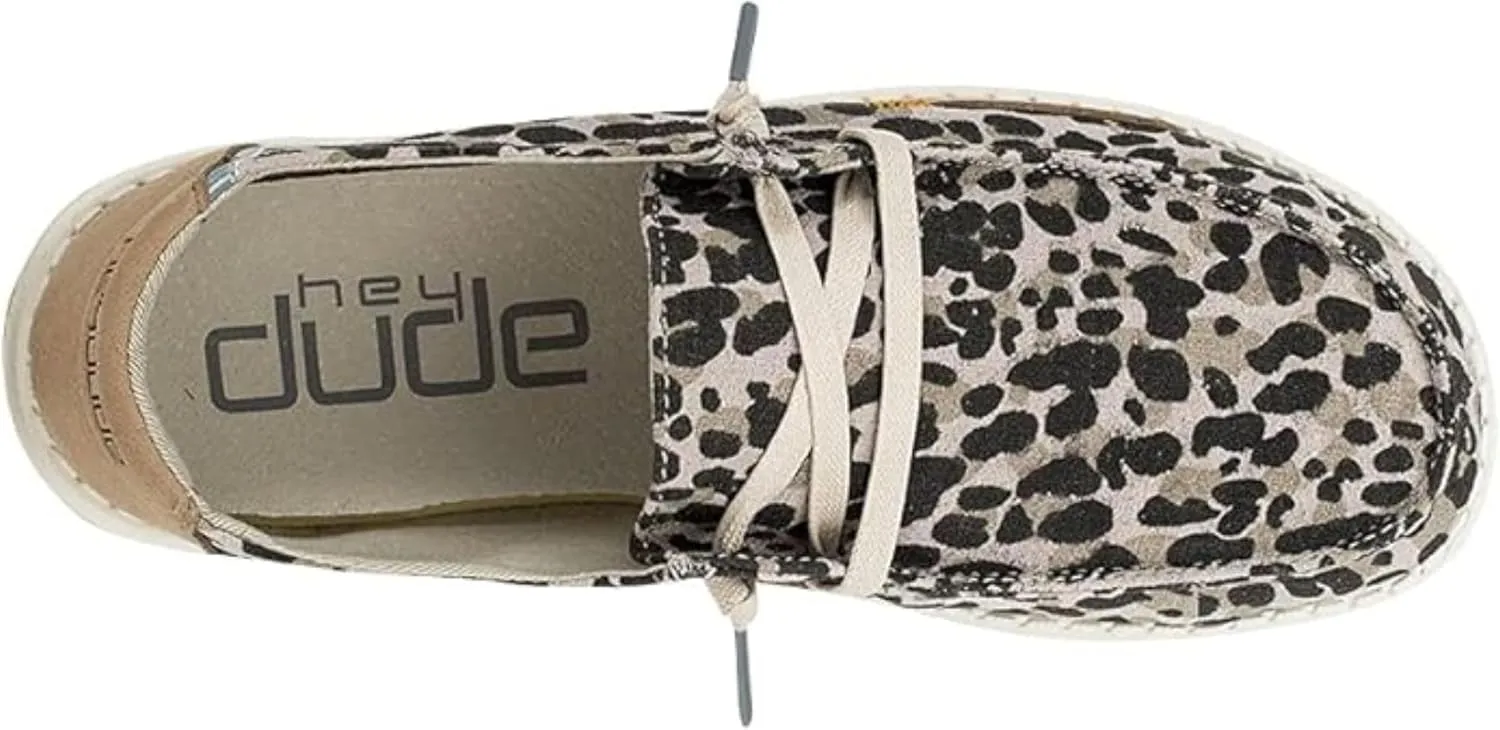 Hey Dude Women's Wendy Linen | Women’s Shoes | Women’s Lace Up Loafers | Comfortable & Light-Weight