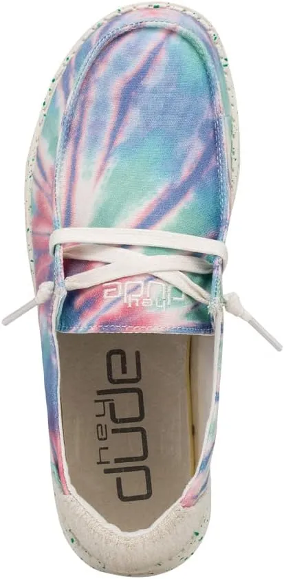 Hey Dude Women's Wendy Linen | Women’s Shoes | Women’s Lace Up Loafers | Comfortable & Light-Weight
