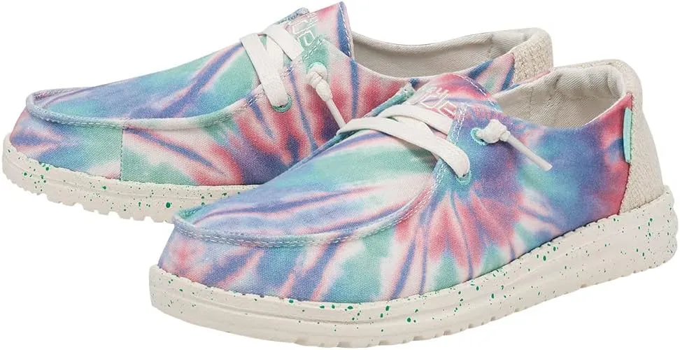 Hey Dude Women's Wendy Linen | Women’s Shoes | Women’s Lace Up Loafers | Comfortable & Light-Weight
