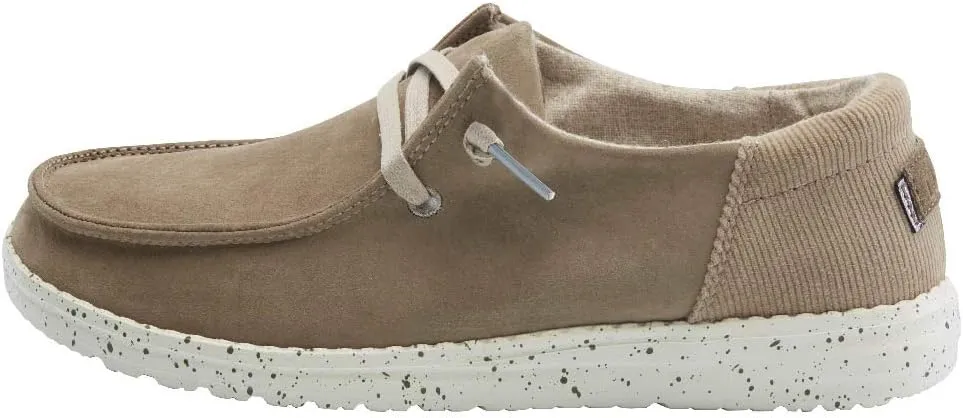Hey Dude Women's Wendy Suede Nut Size 9 | Women’s Shoes | Women’s Lace Up Loafers | Comfortable & Light-Weight